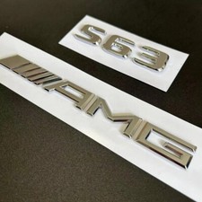 For Mercedes-Benz S63 AMG Silber Schriftzug Aufkleber Embleme Badge Silber * For Mercedes-Benz S63 AMG Silber Schriftzug Aufkleber Embleme Badge Silber *