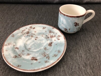 12 Stk. Kaffee Unterteller RAK Porzellan Banquet Collection Peppery Blue, 15cm
