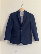 Izod Boys Navy Blue Button Suit Jacket Size 10