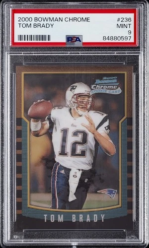 2000 BOWMAN CHROME #236 TOM BRADY ROOKIE RC PSA 9
