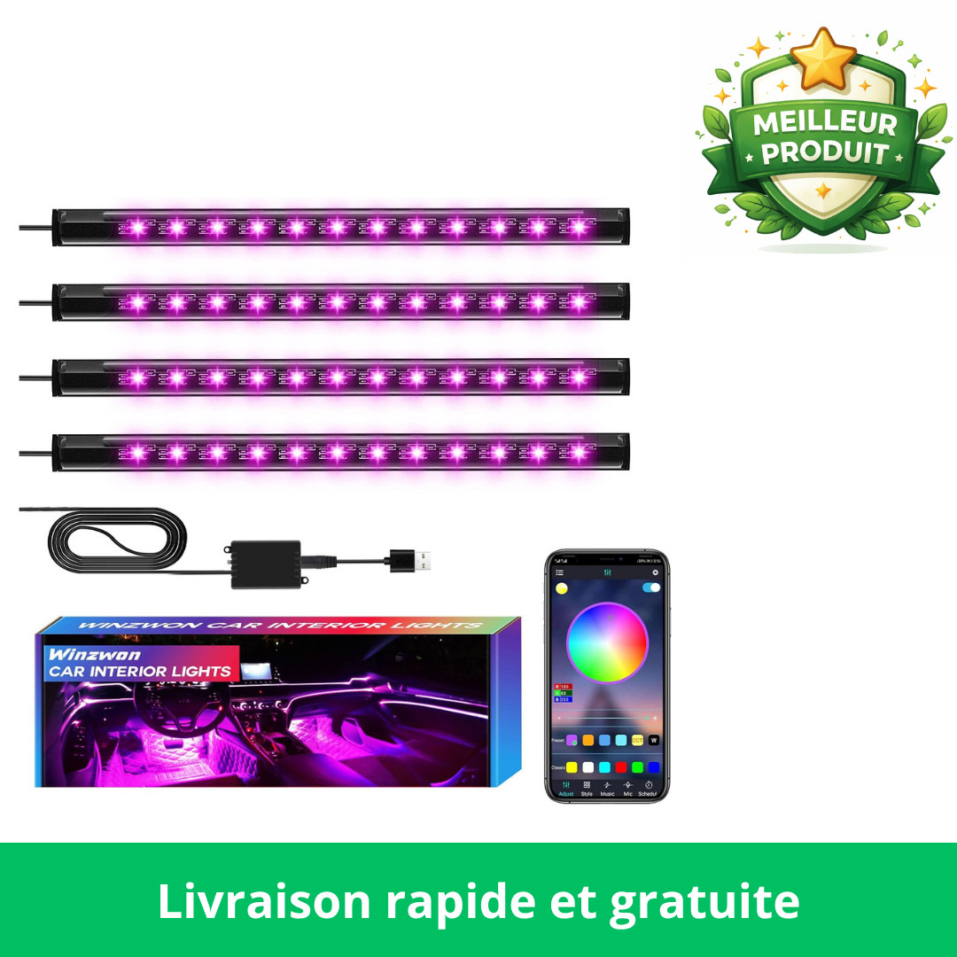 Éclairage intérieur accessoire voiture LED pour retrouver ses objets dans le noir