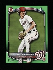 2025 Bowman Draft Landon Harmon 1st True Green Paper Parallel 21/99 Nationals