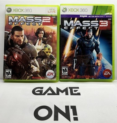 Mass Effect 2 + 3 (Xbox 360) TWO GAMES BUNDLE -Complete w/ Manual - Tested