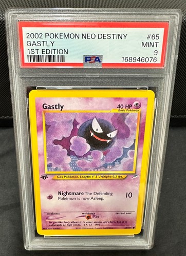 Gastly (1st Edition) graded PSA 9 for sale on eBay