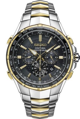 SEIKO COUTURA Solar Sync Gray Dial Stainless Steel Men's Watch SSG010