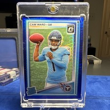 2025 Panini Donruss Optic Cam Ward #293 Rated Rookie Blue Prizm Titans Card. rookie card picture