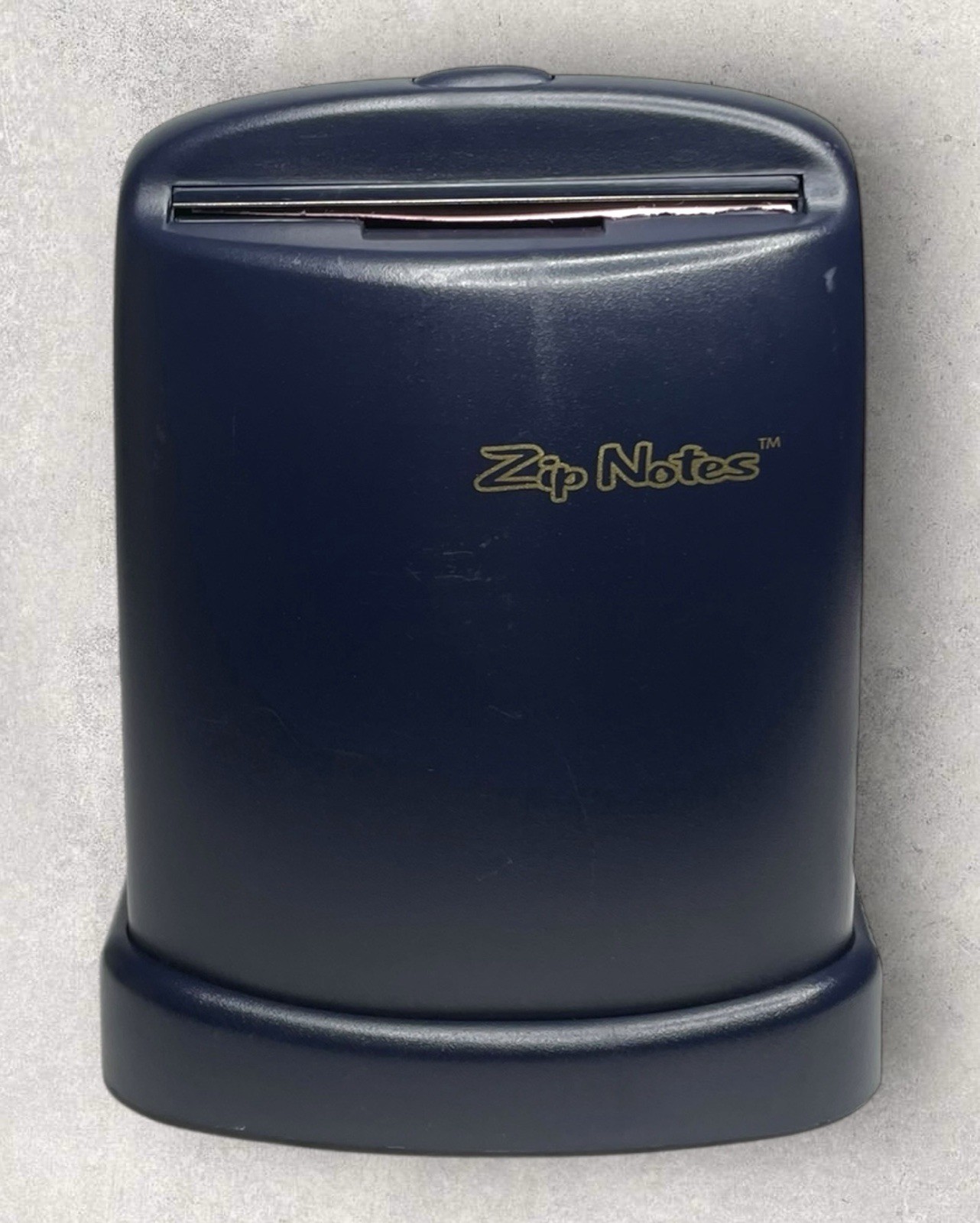 Zip Notes Push Tab Note Dispenser Vintage Desk Memo Holder B