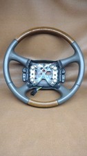 2001 2002 Cadillac Escalade Steering Wheel Wood Grain Leather 2001 2002 Cadillac Escalade Steering Wheel Wood Grain Leather