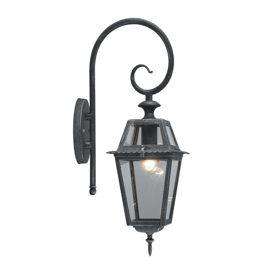 A.CAPALDO Lampione Lanterna Da Giardino Esterno A Muro Alluminio Milano Big Cm 63