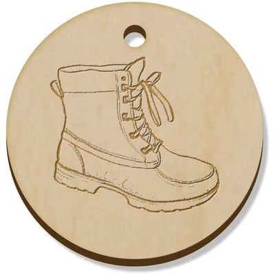11 x 34mm 'Arbeitsstiefel' Holz Anhänger/Charms (PN00072109)