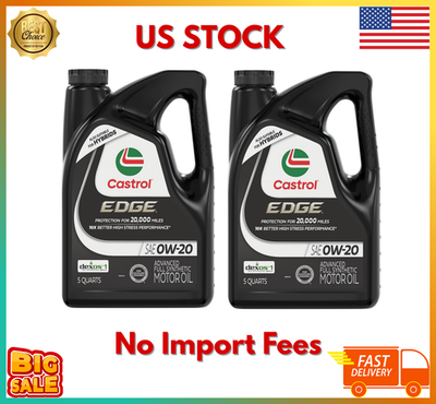 #ad #ad 2 Packs Castrol EDGE Full Synthetic Engine Oil 0W 20 5 Quarts Each $44.99