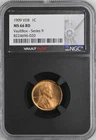 1909 VDB Lincoln Wheat Cent 1C NGC MS 66 RD RICH OLD PENNY! BX9-49
