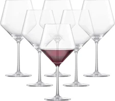GLAS Pure Burgundy Red Wine Glass (Set of 6), Graceful Burgundy Glassesfor