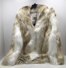 Donna Salyers' Women's Fabulous-Furs Arctic Fox Faux Fur Shawl Collar Coat In L