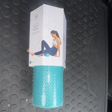 Gaiam 12in Compact Massage Grid Textured Foam Roller Blue, 1 Count