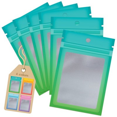 Funfery 100 Pack Smell Proof Resealable Bags for Food Storage,Cute Mylar Clea...