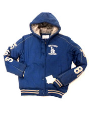 DEADSTOCK VTG LA DODGERS WORLD SERIES CHAMPS HOODED JACKET UNISEX YOUTH MLB NWT