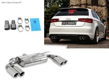 FOX Duplex Sportauspuff Audi A3 8V Sportback 1.8 2.0l TFSI quattro je 2x90mm