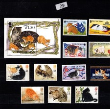 / ISLE OF MAN - MNH - ANIMALS - CATS - PETS - FLAGS