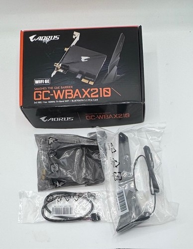 GIGABYTE AORUS GC-WBAX210 (rev. 1.0) Tri-Band Wi-Fi PCI-E Network Interface Card