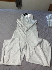 NWT. Sarin Mathews Air Essential, Extra Roomie, Jumpsuit. Gray. L. Super Soft