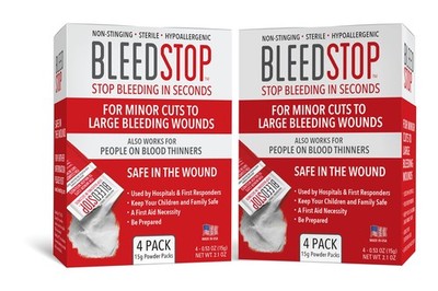 BleedStop  First Aid Powder for Blood Clotting, Trauma Kit, Blood Thinner Pat...