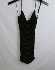 Windsor Womens Black Under My Spell Glitter Halter Mini Dress sz S