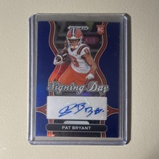Panini 2025 Prizm Draft Pat Bryant Signing Day Blue SD-PBT /75 Auto RC Illinois