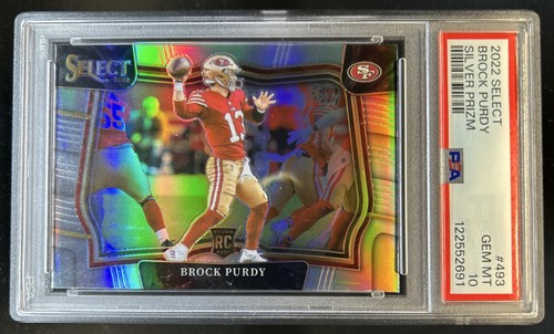 2022 Panini Select Brock Purdy RC Silver Prizm Field Level #493 49ers PSA 10