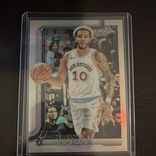 Topps Chrome Jeremy Sochan San Antonio Spurs #239 2025-26 NBA Basketball Card