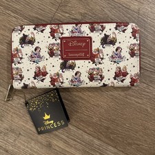 Loungefly Disney Princes Wallet Snow White Seven Dwarfs Tattoo All Over Print
