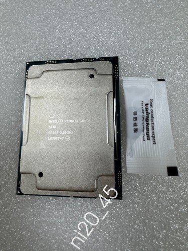 Intel Xeon Gold 6138 2.0 GHZ 20-Cores 40-Threads LGA3647 125W CPU Processor - 第 1/4 張圖片