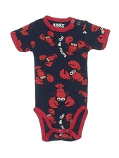Lazy One Girls Red Short Sleeve Bodysuit 12 Months