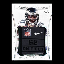 2015 Panini National Treasures Jordan Matthews Laundry Tag Eagles 1/1 #TTR-JM