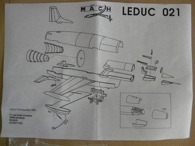 Model aircraft 1/72 MACH2 Ref GP.010 LEDUC 021