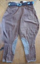 Vintage Equestrian Jodhpurs Riding Pants 24" Waist 21" Inseam w/ Western Belt