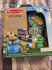Melissa Doug Let's Explore Outdoor Cooking Play Set Ages 3 New