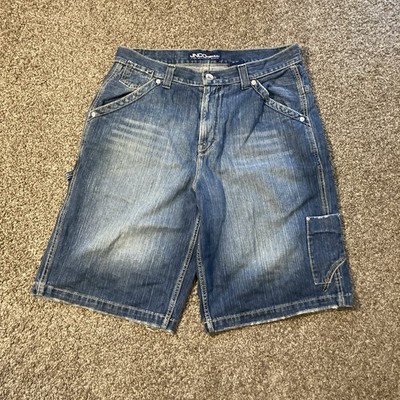 Vintage Y2K JNCO Baggy Wide Leg Denim Jean Shorts Sz 36 Blue