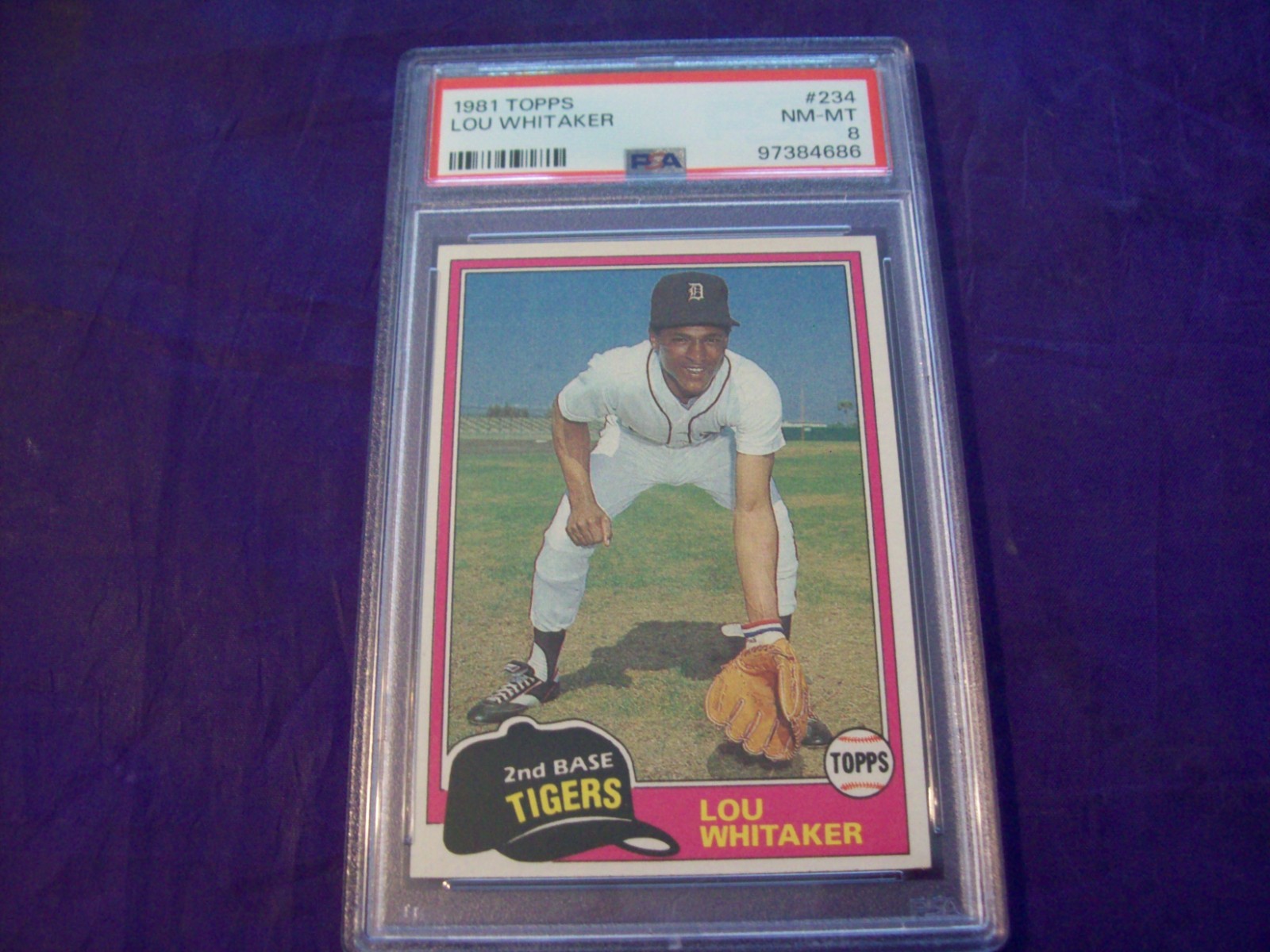 1981 TOPPS #234 LOU WHITAKER PSA 8