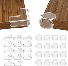 30 Pcs Clear Baby Corner Protectors, L-Shaped Spherical Baby Proof Guards So