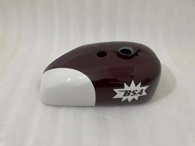 BSA A65 Spitfire Hornet 2 Gallonen kastanienbraun und weiß Aluminium Benzintank