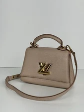 Louis Vuitton Twist One Handle PM Taurillon Leather Handbag Pink C-9