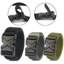 Adjustable Outdoor Tactical Belt For Man Military Quick Release Buckle Web Work