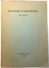 Ivor Leclerc / The Nature of Metaphysics 1958