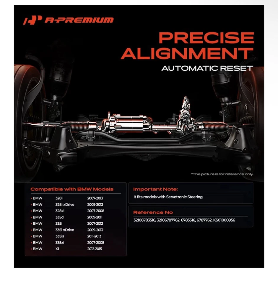 A-Premium - Estante y piñón de dirección asistida hidráulica compatible con BMW 328i 3 Foto 2 de 4