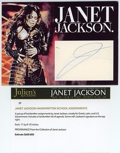 Janet Jackson Autograph | eBay