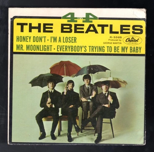 Beatles "4 x 4"  1965 US Capitol East Coast Stock Copy EP w/ Cardboard Cover