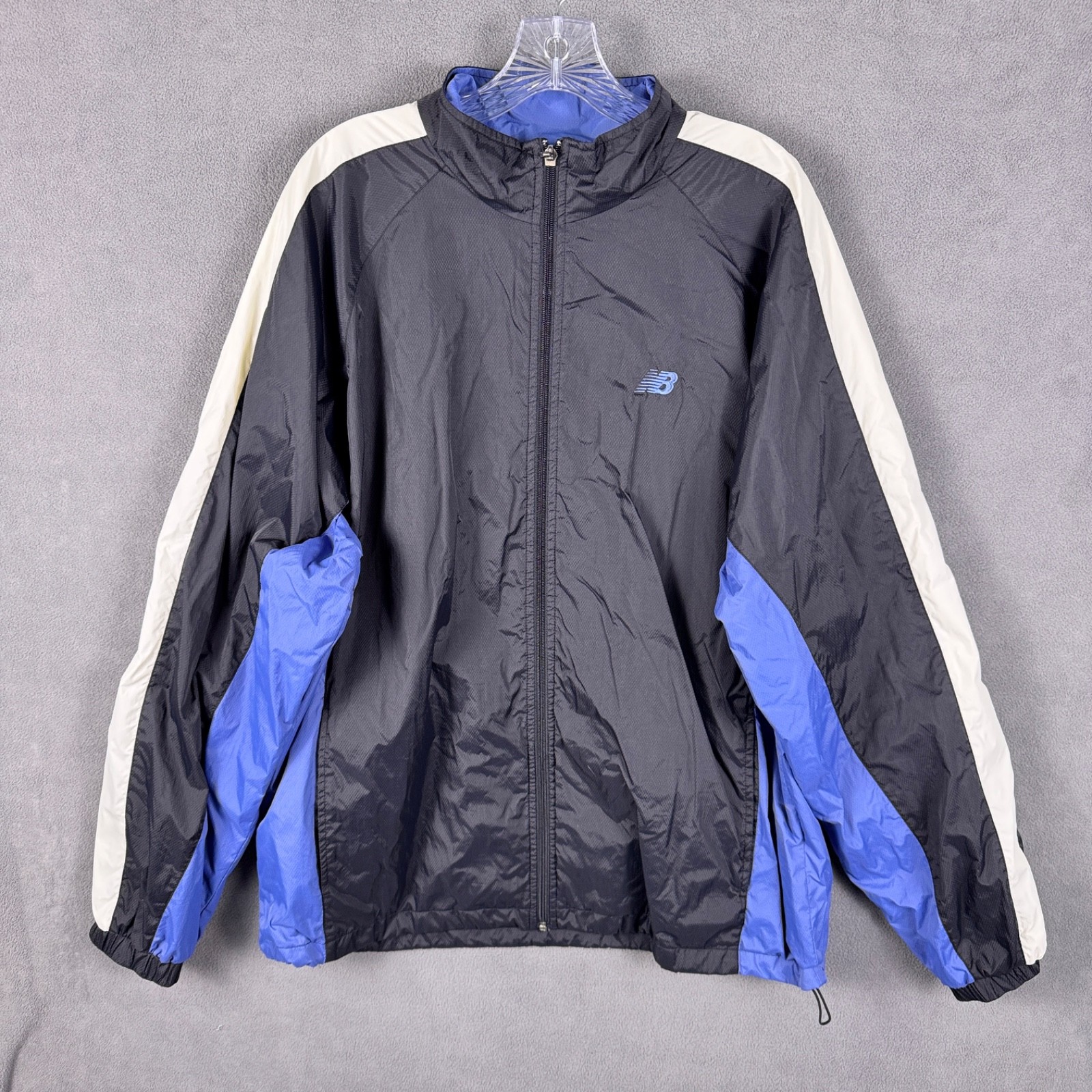New Balance Mens Windbreaker XL Full Zip Nylon Jacket Multicolor