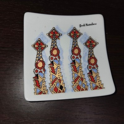 Gaudi Barcelona Anna Paz Small Decorative Plate Trinket Dish Spain Souvenir