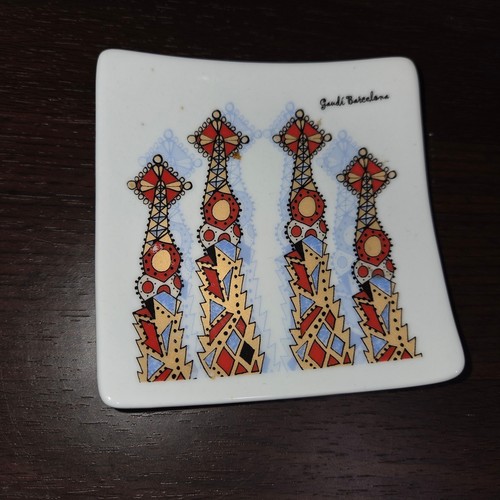 Gaudi Barcelona Anna Paz Small Decorative Plate Trinket Dish Spain Souvenir